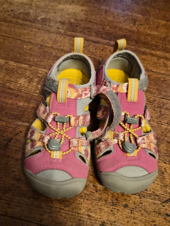 Keen Other - EUC KEEN Toddler Sandals Size 13 Pink Yellow Waterproof Hiking Shoes Girls